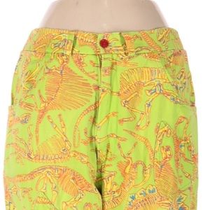 Vintage dinosaur denim boyfriend fit pants unique print high waisted